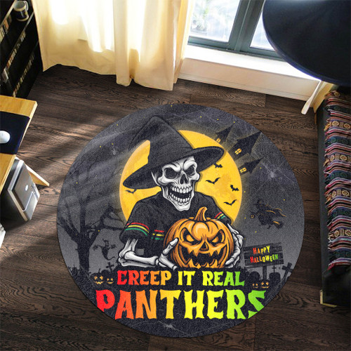 Penrith Panthers Round Rug Creep It Real When Darkness Falls