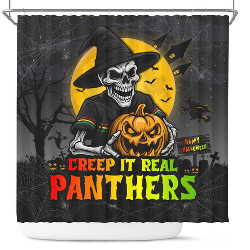 Penrith Panthers Shower Curtain Creep It Real When Darkness Falls