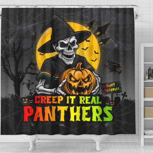 Penrith Panthers Shower Curtain Creep It Real When Darkness Falls