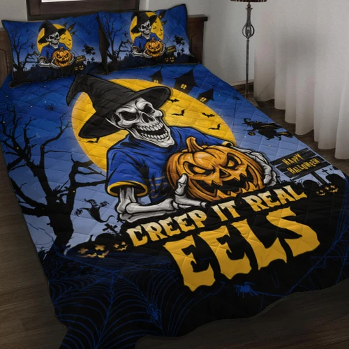 Parramatta Eels Quilt Bed Set Creep It Real When Darkness Falls