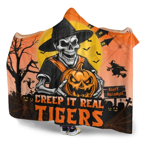 Wests Tigers Hooded Blanket Creep It Real When Darkness Falls