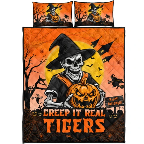 Wests Tigers Quilt Bed Set Creep It Real When Darkness Falls