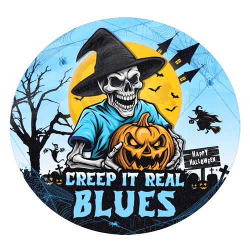 New South Wales Blues Round Rug Creep It Real When Darkness Falls