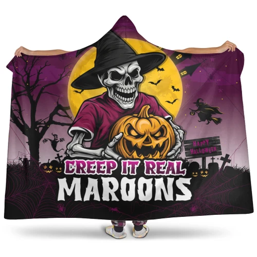 Queensland Maroons Hooded Blanket Creep It Real When Darkness Falls