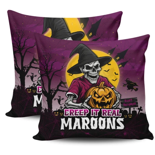Queensland Maroons Pillow Cover Creep It Real When Darkness Falls