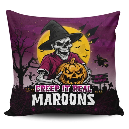 Queensland Maroons Pillow Cover Creep It Real When Darkness Falls
