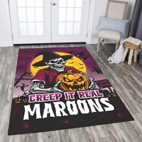 Queensland Maroons Area Rug Creep It Real When Darkness Falls