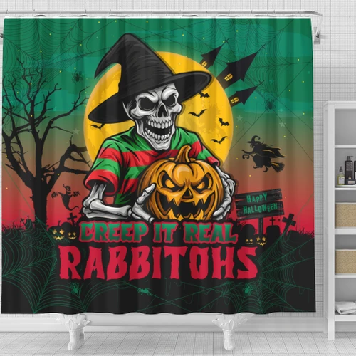 South Sydney Rabbitohs Shower Curtain Creep It Real When Darkness Falls