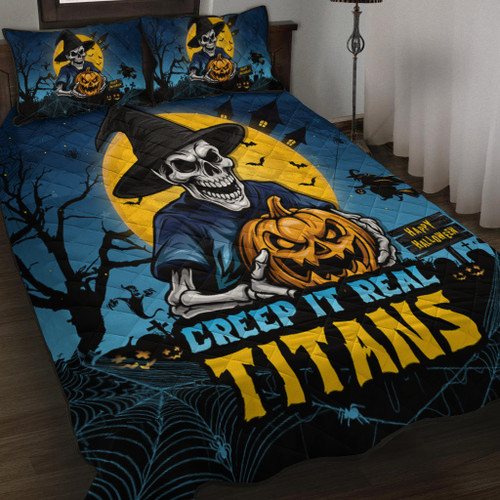 Gold Coast Titans Quilt Bed Set Creep It Real When Darkness Falls