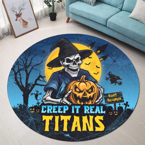 Gold Coast Titans Round Rug Creep It Real When Darkness Falls