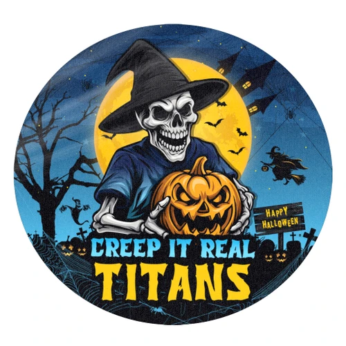 Gold Coast Titans Round Rug Creep It Real When Darkness Falls