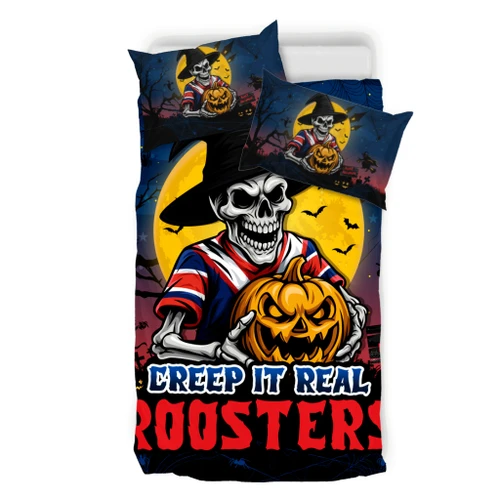 Sydney Roosters Bedding Set Creep It Real When Darkness Falls