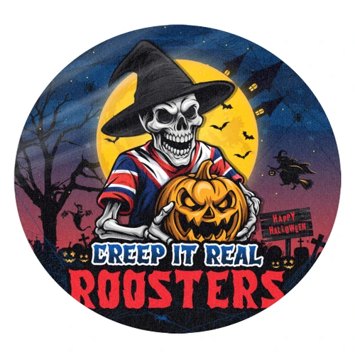 Sydney Roosters Round Rug Creep It Real When Darkness Falls