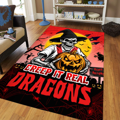 St. George Illawarra Dragons Area Rug Creep It Real When Darkness Falls