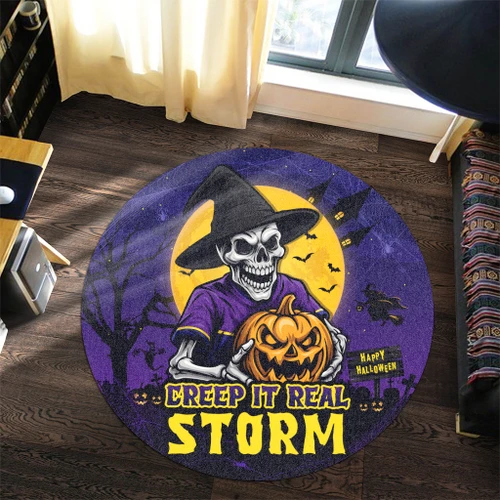 Melbourne Storm Round Rug Creep It Real When Darkness Falls