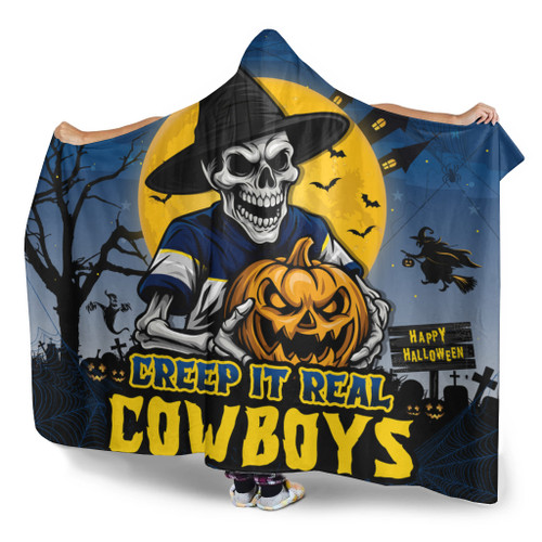 North Queensland Cowboys Hooded Blanket Creep It Real When Darkness Falls