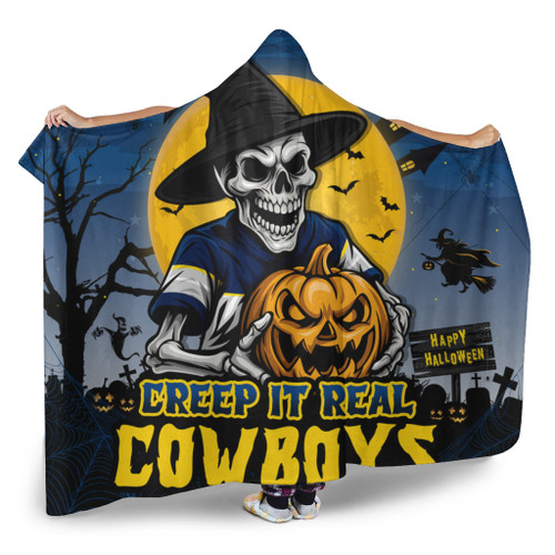 North Queensland Cowboys Hooded Blanket Creep It Real When Darkness Falls