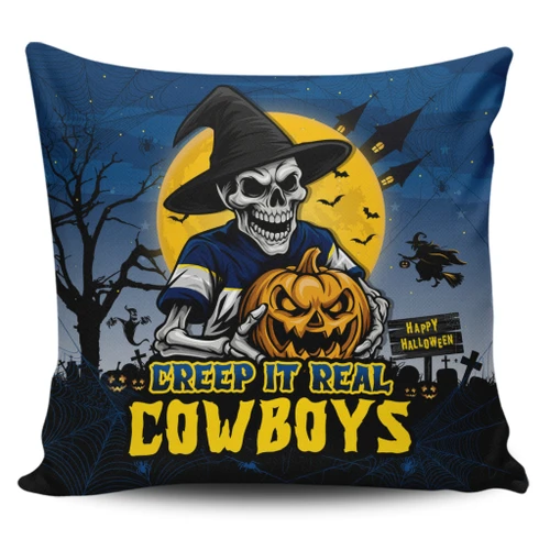 North Queensland Cowboys Pillow Cover Creep It Real When Darkness Falls