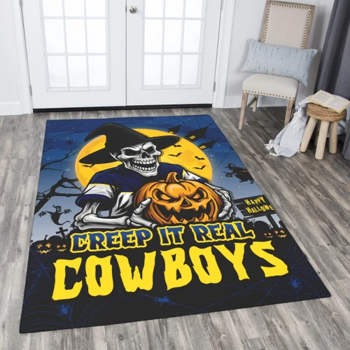 North Queensland Cowboys Area Rug Creep It Real When Darkness Falls