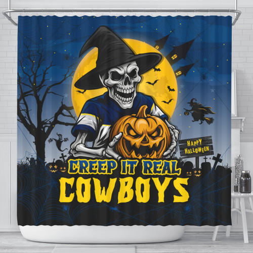 North Queensland Cowboys Shower Curtain Creep It Real When Darkness Falls