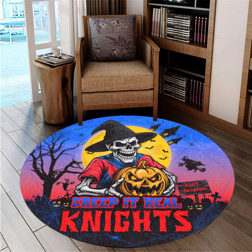 Newcastle Knights Round Rug Creep It Real When Darkness Falls