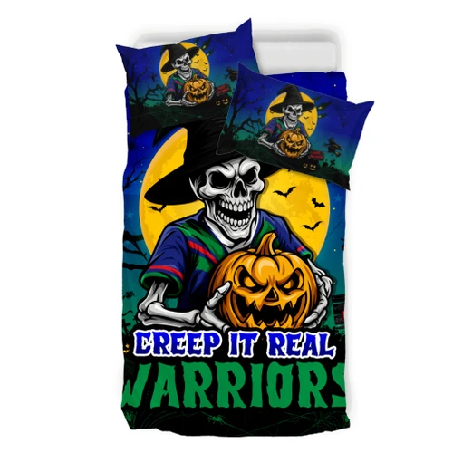 New Zealand Warriors Bedding Set Creep It Real When Darkness Falls