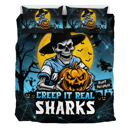 Cronulla-Sutherland Sharks Bedding Set Creep It Real When Darkness Falls