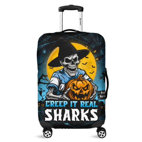 Cronulla-Sutherland Sharks Luggage Cover Creep It Real When Darkness Falls