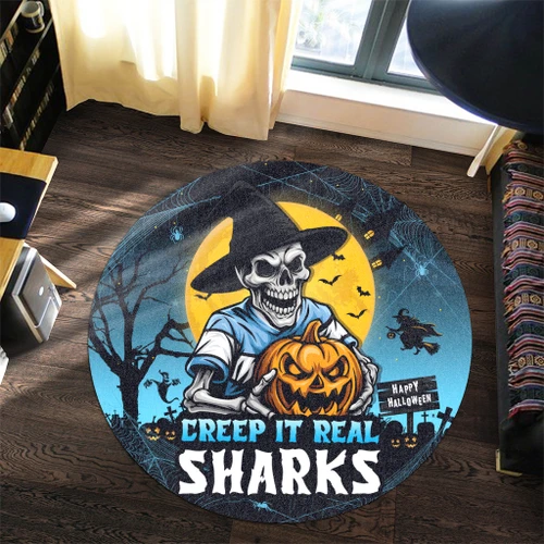 Cronulla-Sutherland Sharks Round Rug Creep It Real When Darkness Falls