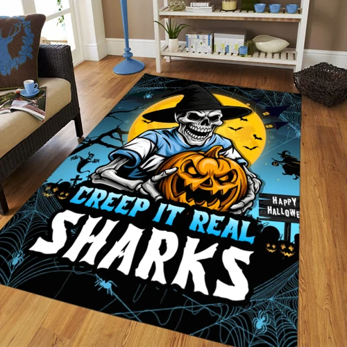 Cronulla-Sutherland Sharks Area Rug Creep It Real When Darkness Falls