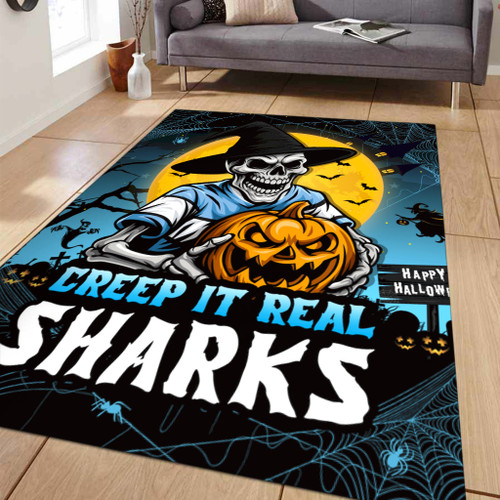 Cronulla-Sutherland Sharks Area Rug Creep It Real When Darkness Falls
