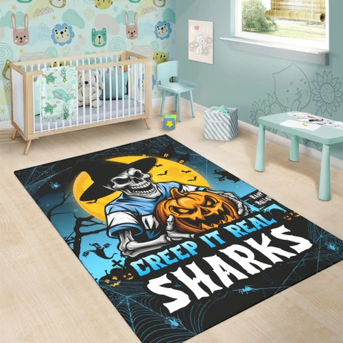 Cronulla-Sutherland Sharks Area Rug Creep It Real When Darkness Falls