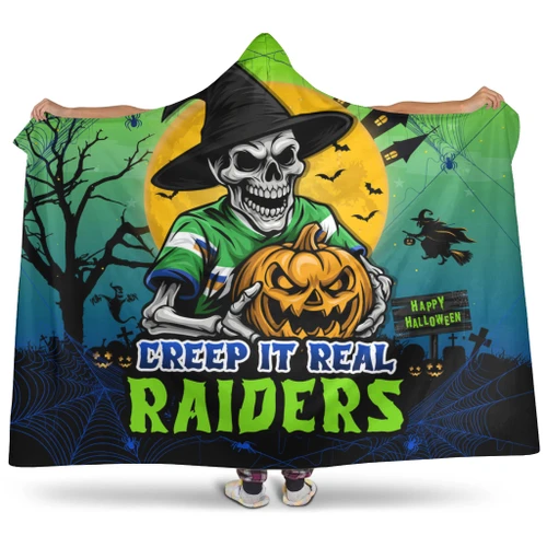 Canberra Raiders Hooded Blanket Creep It Real When Darkness Falls