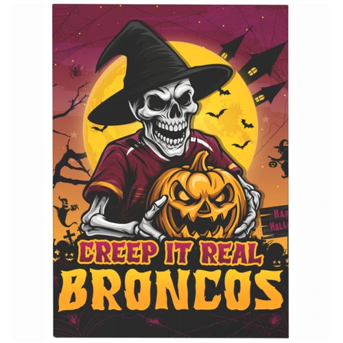 Brisbane Broncos Area Rug Creep It Real When Darkness Falls