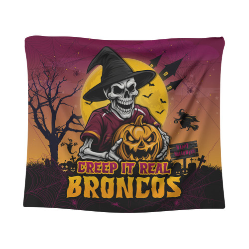 Brisbane Broncos Tapestry Creep It Real When Darkness Falls