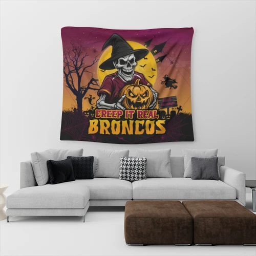 Brisbane Broncos Tapestry Creep It Real When Darkness Falls