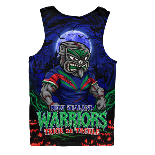 New Zealand Warriors Men Tank Top Full Moon Monster Uprising Halloween Night