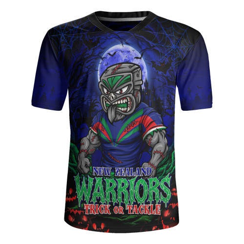 New Zealand Warriors Rugby Jersey Full Moon Monster Uprising Halloween Night