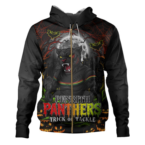 Penrith Panthers Hoodie Full Moon Monster Uprising Halloween Night