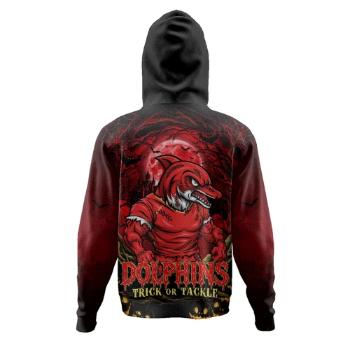 Redcliffe Dolphins Hoodie Full Moon Monster Uprising Halloween Night