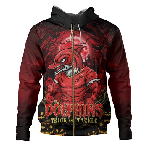 Redcliffe Dolphins Hoodie Full Moon Monster Uprising Halloween Night