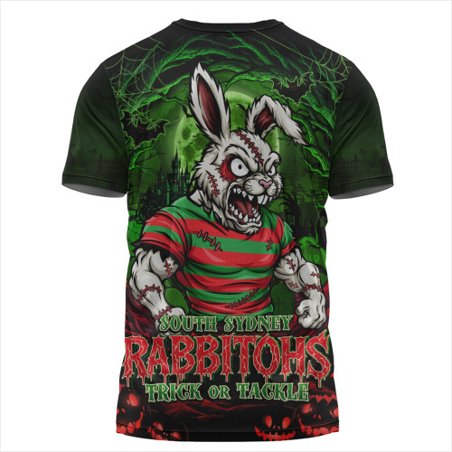South Sydney Rabbitohs T-Shirt Full Moon Monster Uprising Halloween Night