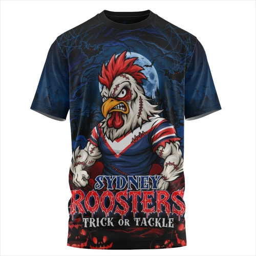 Sydney Roosters T-Shirt Full Moon Monster Uprising Halloween Night