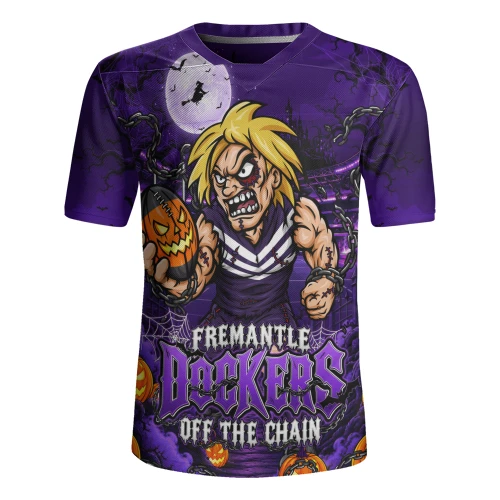 Fremantle Rugby Jersey Off The Chain Strength Halloween Beast Rising Unleashed Fury