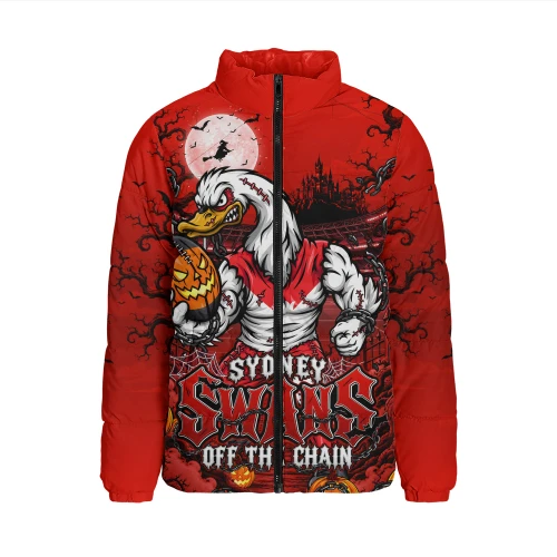 Sydney Swans Padded Jacket Off The Chain Strength Halloween Beast Rising Unleashed Fury