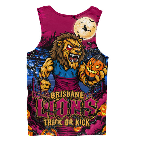 Brisbane Lions Men Tank Top Off The Chain Strength Halloween Beast Rising Unleashed Fury