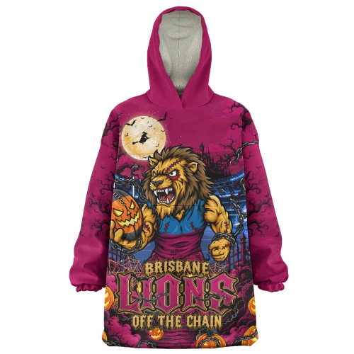 Brisbane Lions Snug Hoodie Off The Chain Strength Halloween Beast Rising Unleashed Fury