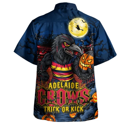 Adelaide Crows Hawaiian Shirt Off The Chain Strength Halloween Beast Rising Unleashed Fury