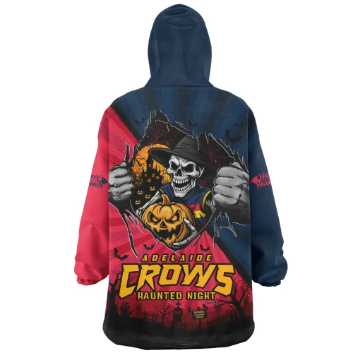 Adelaide Crows Snug Hoodie Skeleton Rising Through The Shadows Of Haunted Night