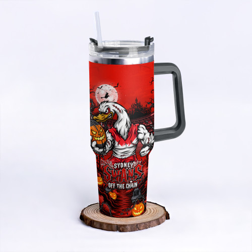 Sydney Swans 40oz Tumbler Off The Chain Strength Halloween Beast Rising Unleashed Fury